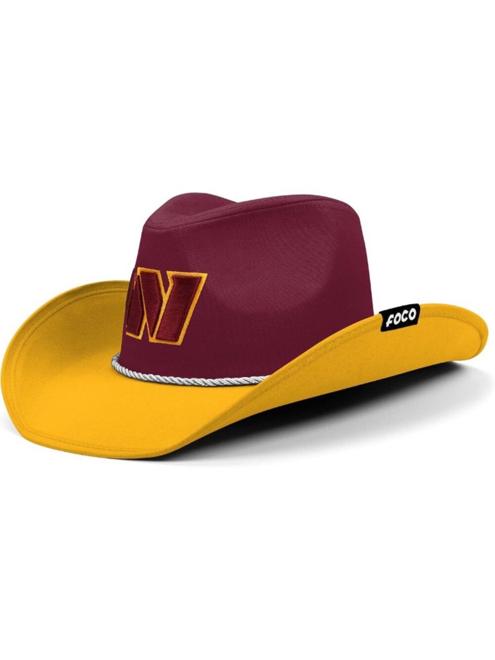 Stylish Two-Tone Cowboy Hat with NFL Team Logo - Unisex Adult Accessory